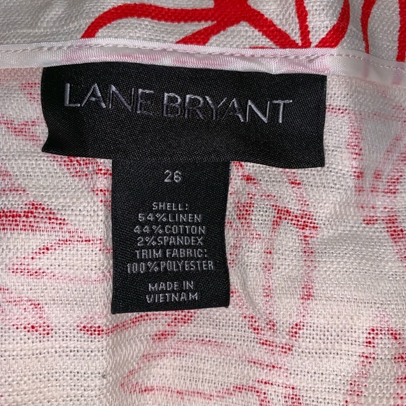Lane Bryant colorblock Pleated Skirt Leaf Print - Picture 5 of 6